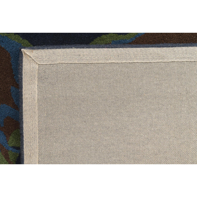 Tapis carré bleu marine Navin