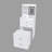 3-in-1 LED Vanity – Compact 20" Width, Hidden Stool + 4 Drawers, Open Bookshelf, 3-Color Dimmable Mirror, FSC-Certified White Finish