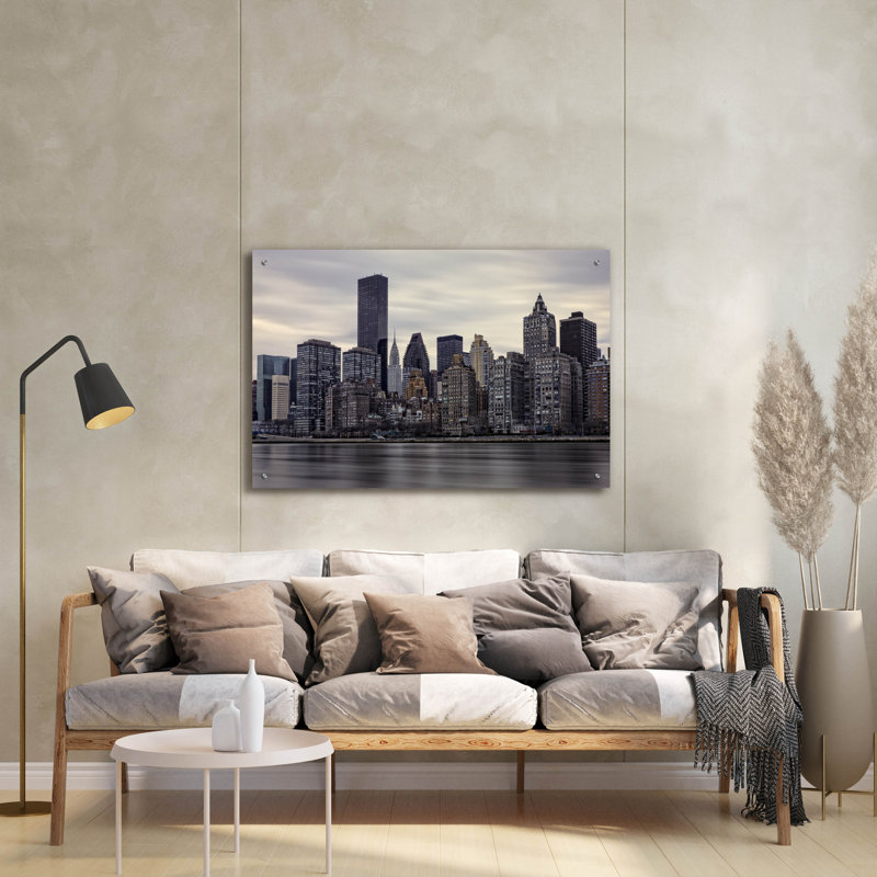Art mural en verre Hokku Designs «The East Side» par Rick Berk, H 24 po x l 36 po x P 0,2 cm
