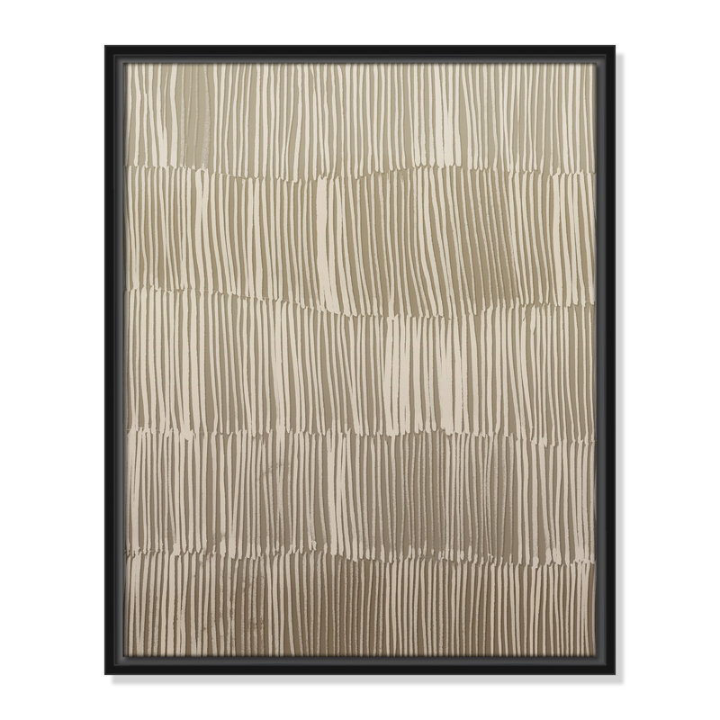 Linear Calm I Print par , H 21,5 po x l 17,5 po, Cadre flottant noir