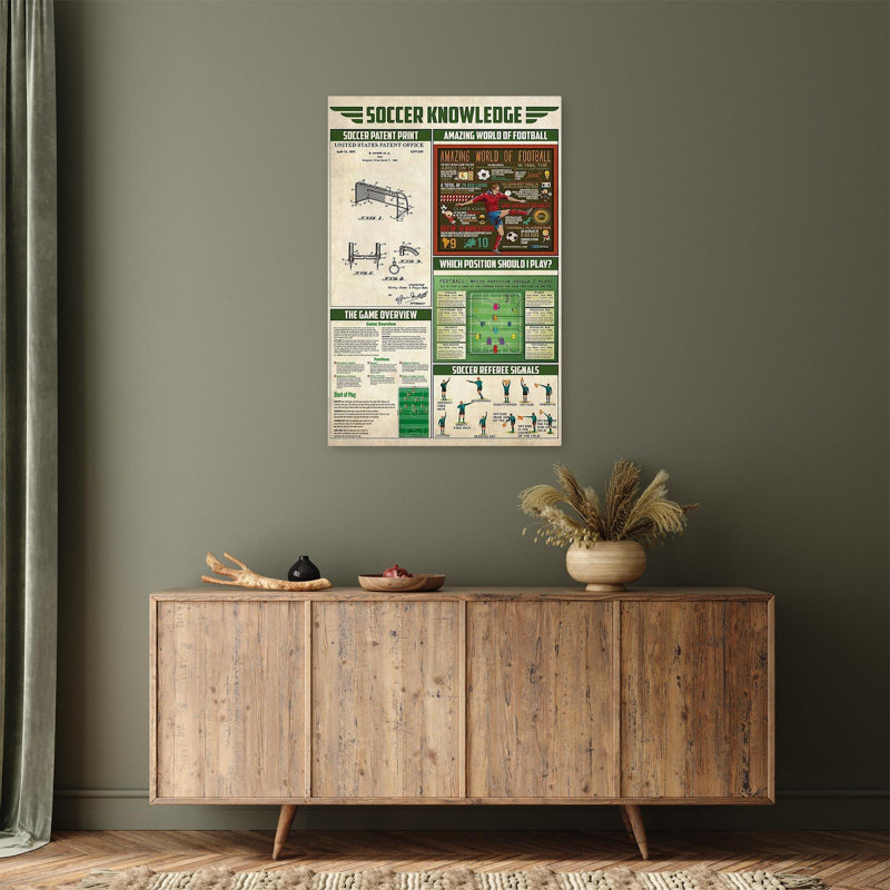 Soccer Soccer - impression sur toile tendue, H 36 po x l 24 po x P 1,25 po