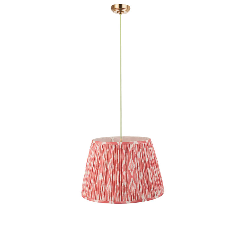 Parksdale 1 - Light Brushed Brass Pendant, Pink