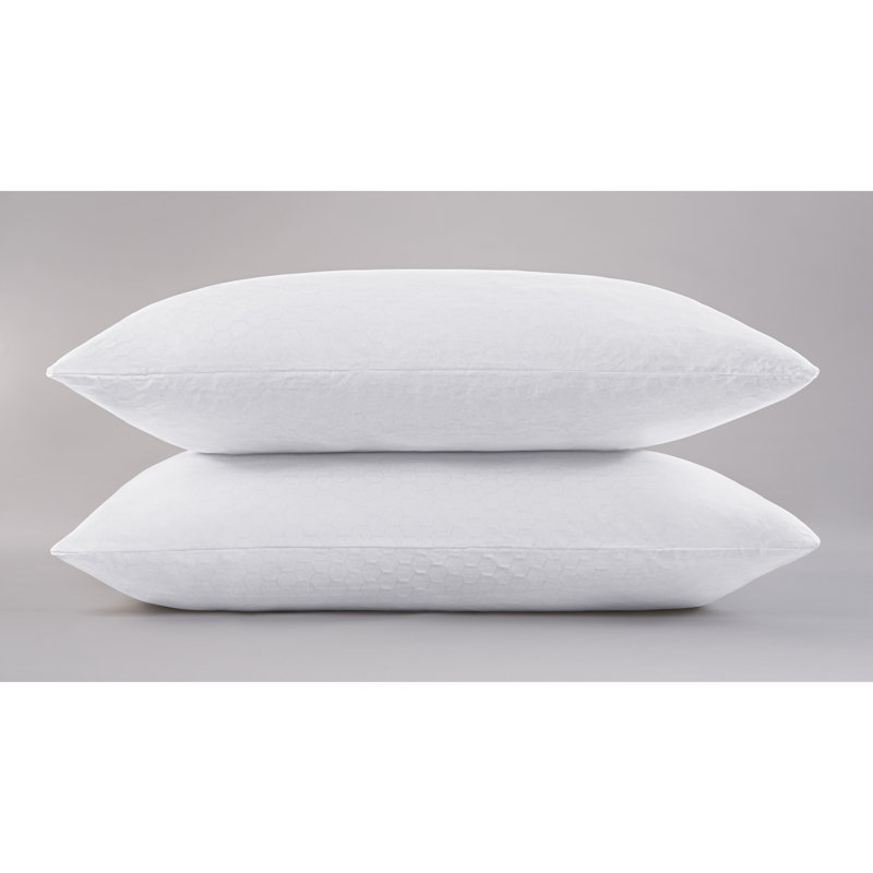 King Size White Cooling Down Alternative Bed Pillows, 2 Piece Set