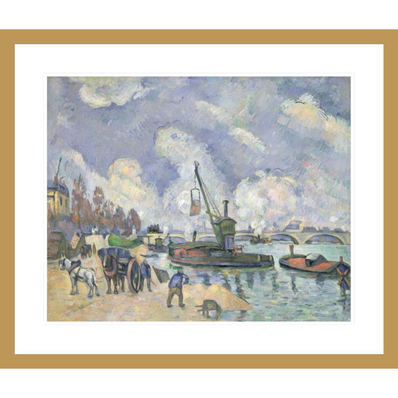 Quai de Bercy Paris par Paul Cézanne, impression giclée encadrée, H 23,5 po x l 27,61 po