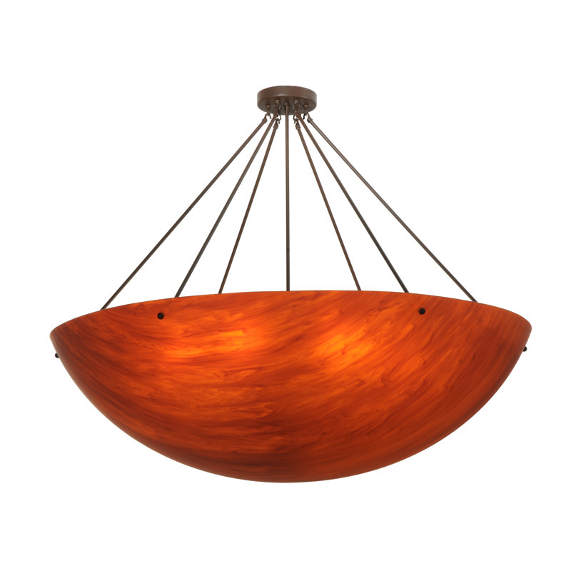 Plafonnier semi-encastré 48 po à cuve unique 8 lumières