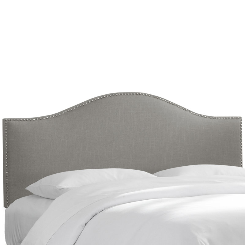 Regil Upholstered Headboard, California King, Classic Grey Linen