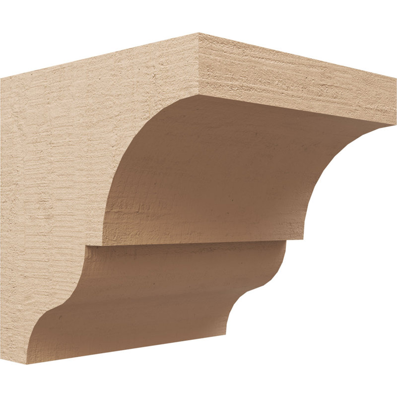 Bois de cèdre brut Asheboro, grain de bois TimberThane Corbel, apprêté brun clair, H 12 po x l 12 po x P 12 po