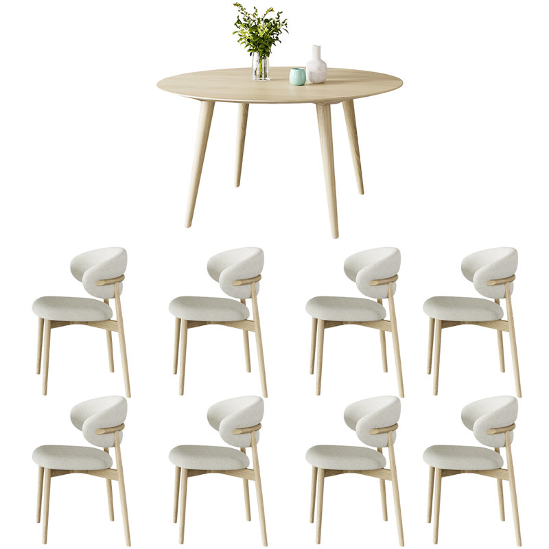 Table de salle à manger familiale et chaise, H 29,5 po x L 59 po x l 59 po
