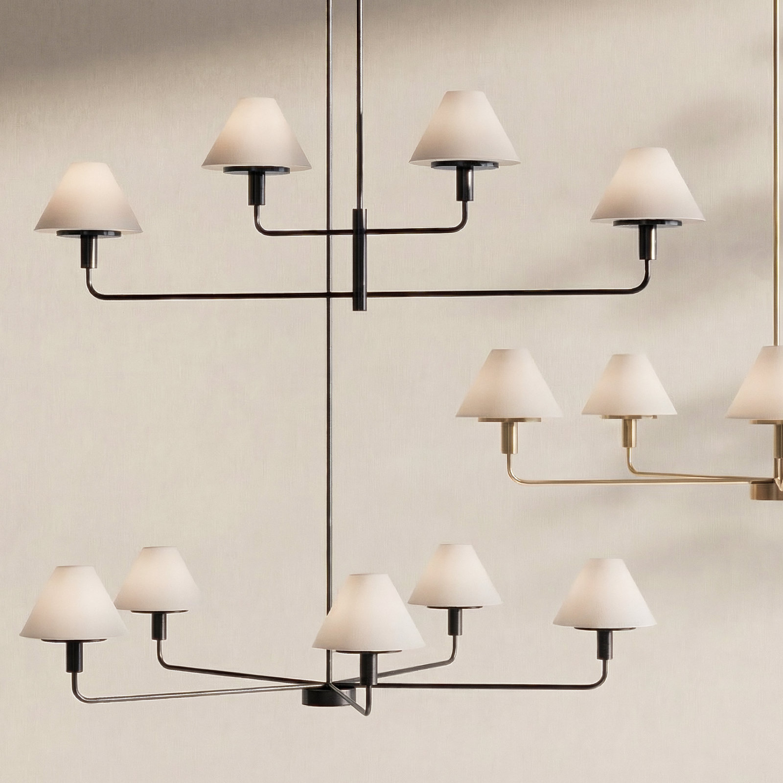 Kristin 4-Light Chandelier, Midnight Black