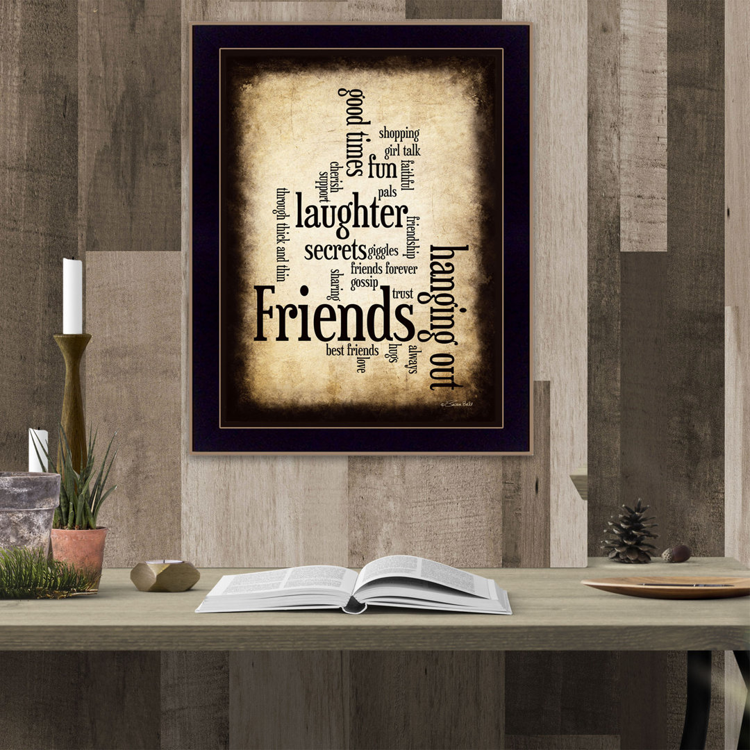 Friends Framed Wall Art for Living Room Home Wall Decor for Bedroom by Susan Ball Trendy Decor 4U