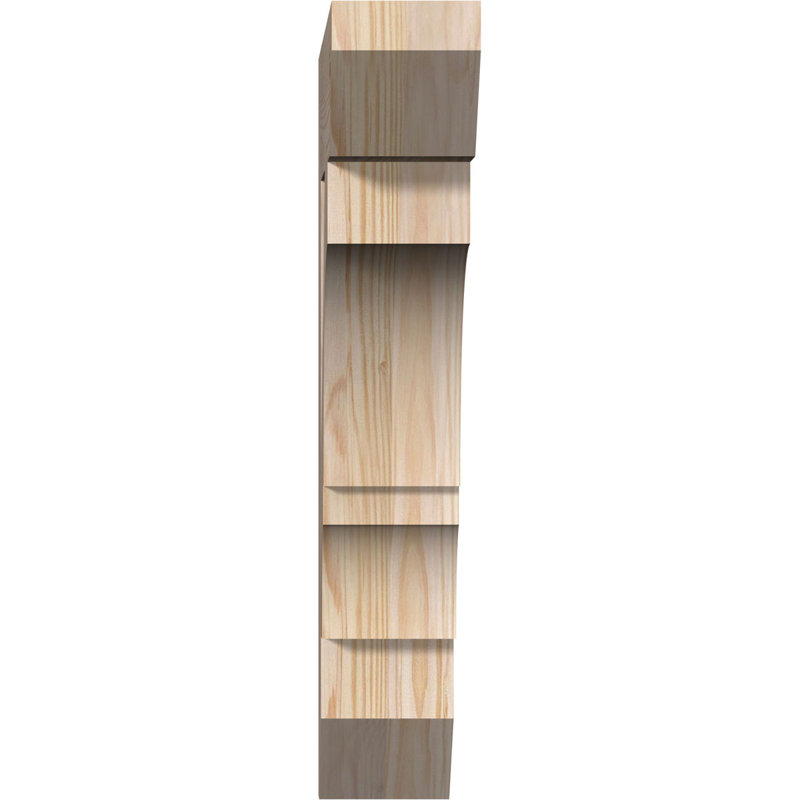 Support lisse à lattes Balboa l 3 3 po x P 16 po x H 20 po, Sapin de Douglas, Lisse, 20" H x 3.5" W x 16" D