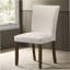 Chaise d'appoint de salle à manger rembourrée beige (ensemble de 2)-1560654823