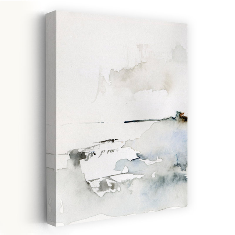 Thequietseasonno02, art abstrait minimaliste éthéré, paysage, nature, H 18 po x l 12 po