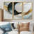 Toile avec cadre flottant or