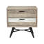 Table de chevet 2 tiroirs Bridges en bois d'acacia deux tons