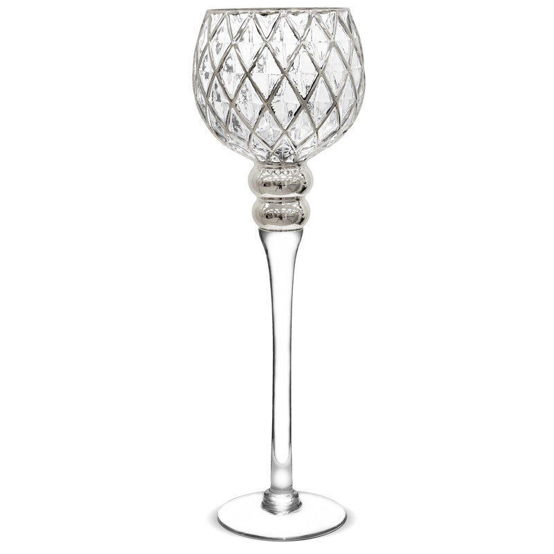 Joppatowne Glass Tabletop Candelabra and Candlestick, 40cm H x 10cm W x 10cm D