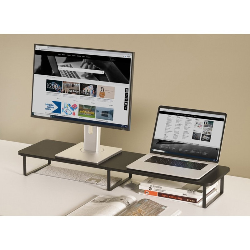 Quick-Install Monitor Laptop Riser, Black