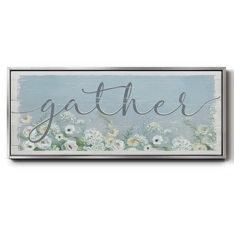 Gather Garden- Framed Canvas, 20" H x 50" W