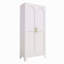 Armoire de rangement 71 po à 2 portes galbées, armoire de rangement en métal avec portes et tablettes réglables, pour chambre à coucher, salon, cuisine-154262081-154262082