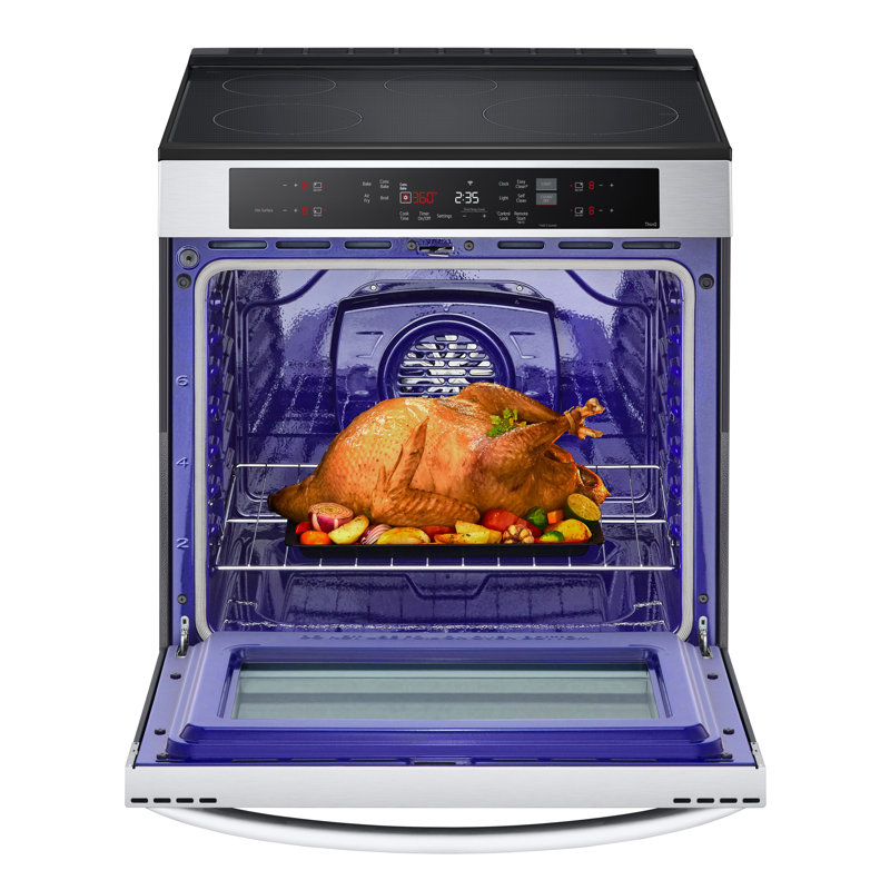 LG Smart Induction Slide-in Range with Convection and Air Fry, Print Proof Stainless Steel, 6.3 cu. ft.