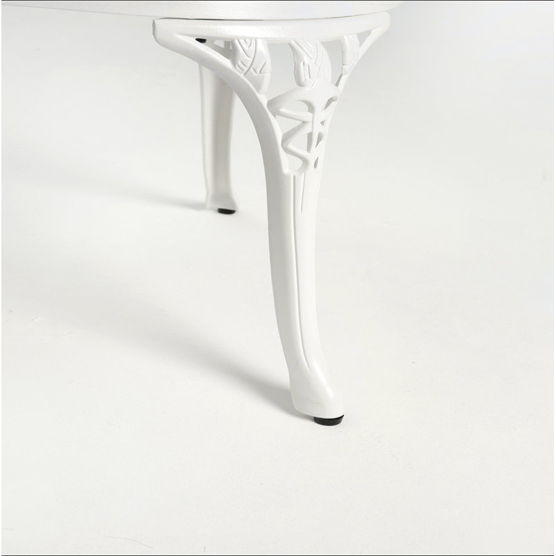 Cast Aluminium Bench, White