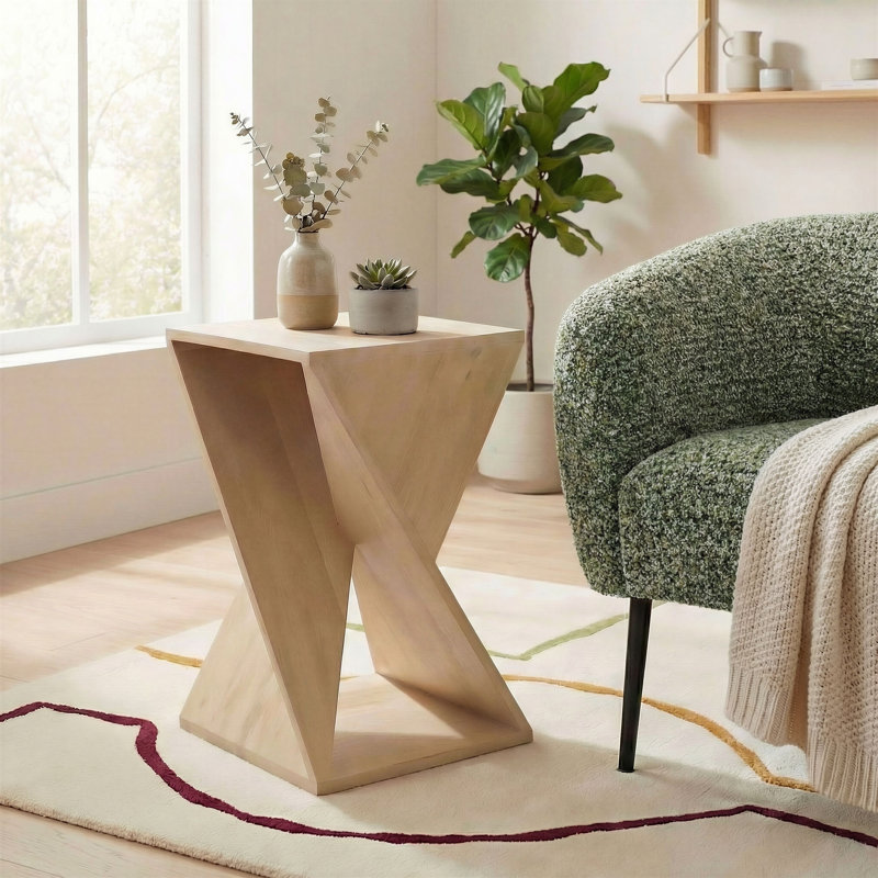 Solid Wood Frame End Table
