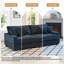 Canapé modulaire rembourré 2 pièces en chenille 2 pièces-585296356