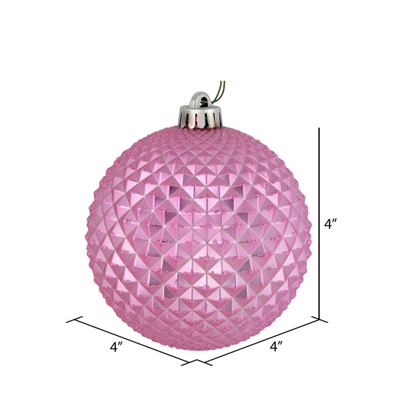 Ornement boule Durian Glitter, Rose