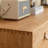 Leather Handle Flip Door Buffet Table