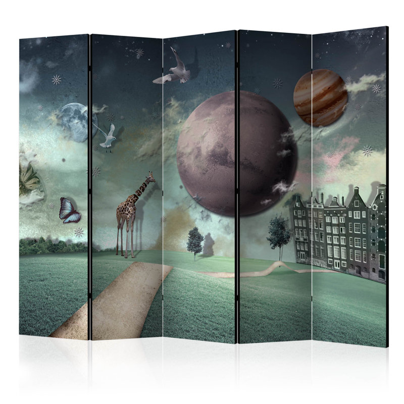 Bedo 225cm W x 172cm H 5 - Panel Folding Room Divider