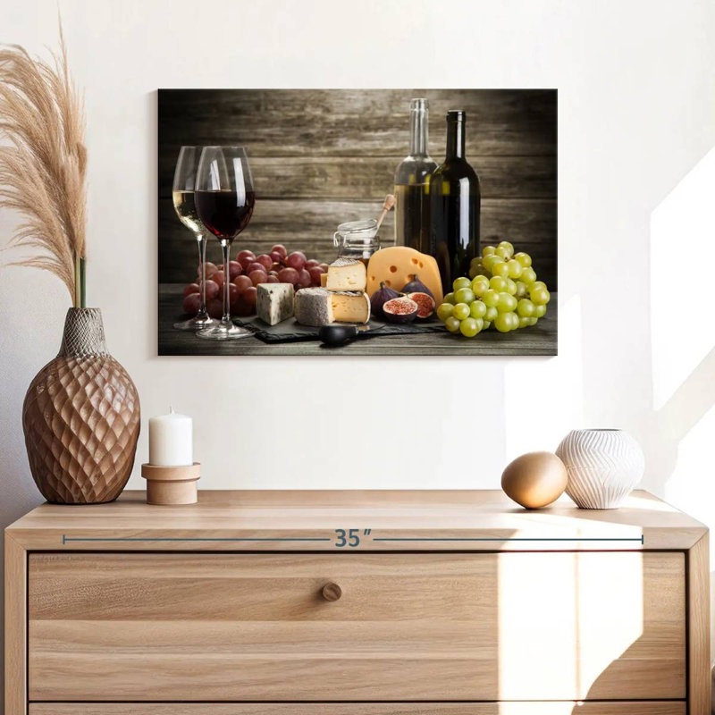 Yarlin Wine And Cheeses, 8" H x 12" W