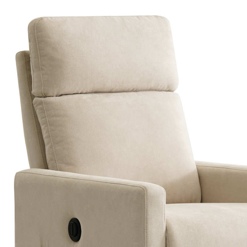 Fauteuil inclinable électrique Haldeman robuste et durable pour une utilisation dans les petits espaces, Microfibre beige