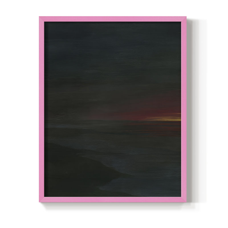Red Nightsky I, reproduction encadrée - bois massif, H 30 po x l 24 po, Rose