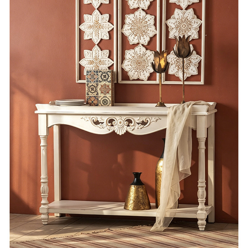 Console en bois massif Shabby Chic
