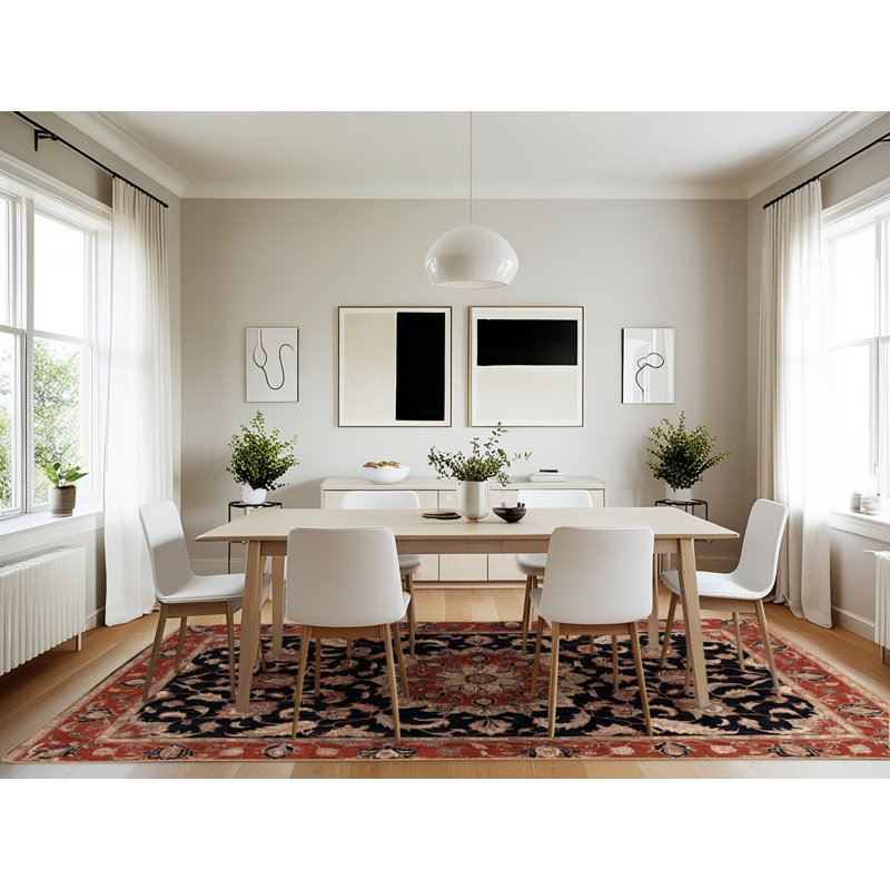 Machine Washable Persian Brown Area Rug, Rectangle 7' x 10'