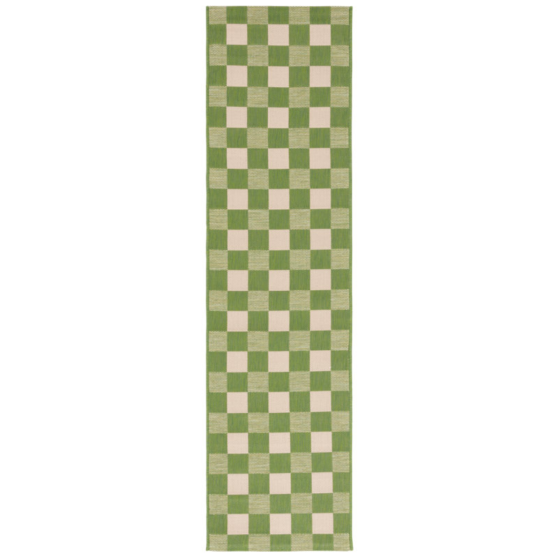 Orith Performance Checkered Indoor/Outdoor Area Rug, Runner 2'3" x 8'
