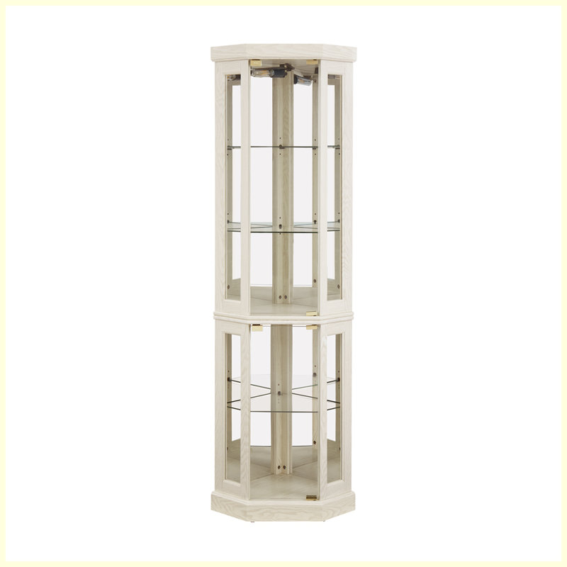 Vitrine de coin moderne / vitrine de salon, Blanc