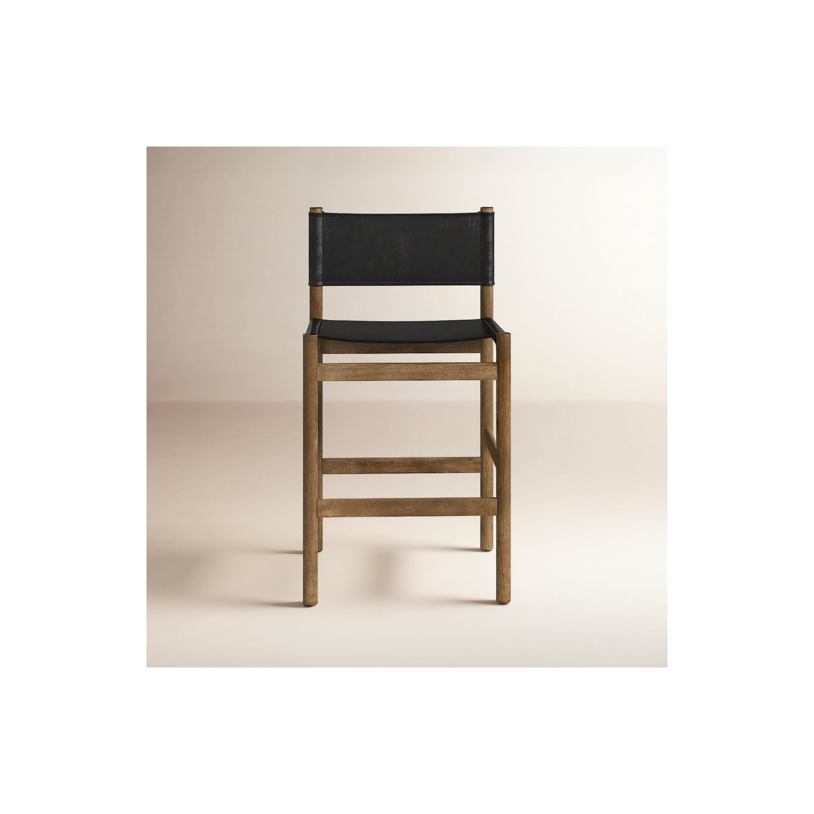 Matisse Counter & Bar Stool, Counter Stool (26.5" Seat Height), Black, Vintage Natural