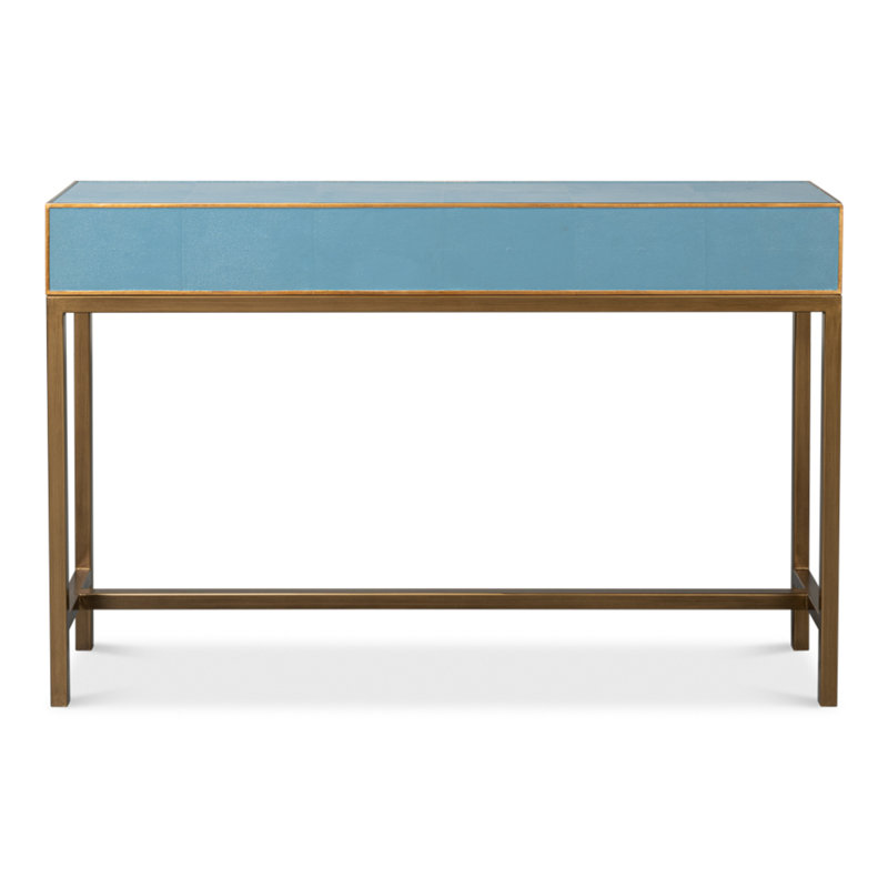 Shagreen 54'' W Console Table, Blue