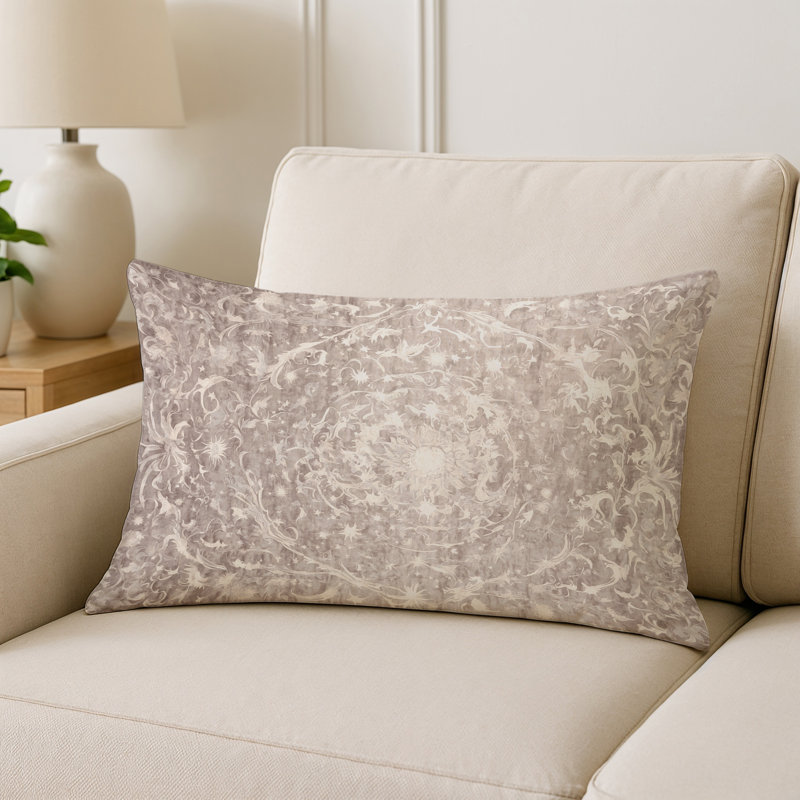 Coussin décoratif intérieur et extérieur Modern, Gris abstrait 64, Rectangle H 18 po x l 25 po