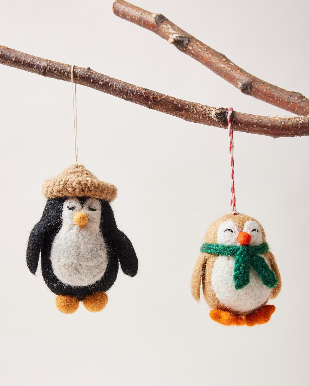 Felted Festive 3" Penguin Ornament