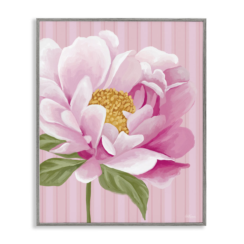 Œillets roses, fleurs et chat Thurman Designs bg-142, Estampe numérique Farmhouse, H 20 po x l 16 po