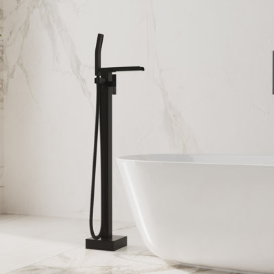 Floor Tub Spout with Diverter