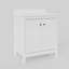 Scalloped 36 Inch Single Bowl Vanity - Light Grey - With Top - Gold Knobs-1938036689-1938036693