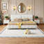 Modern Upholstered Platform Bed with Cloud Headboard and Solid Wood Legs, No Box Spring Required for Luxurious Comfort-334765216