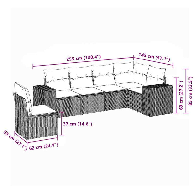 Vidaxl Garden Sofa Set