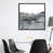 Toile avec cadre gris foncé