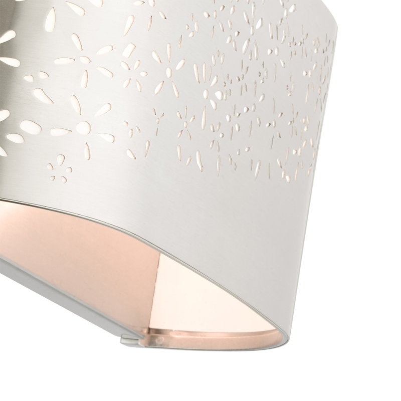 Bevil Flush Mounted Sconce, Brushed Nickel