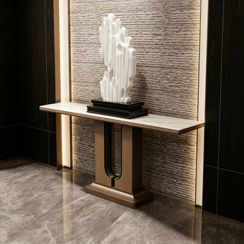 Console luxueuse de style italien, H 33,5 po x l 55,1 po x P 13,8 po