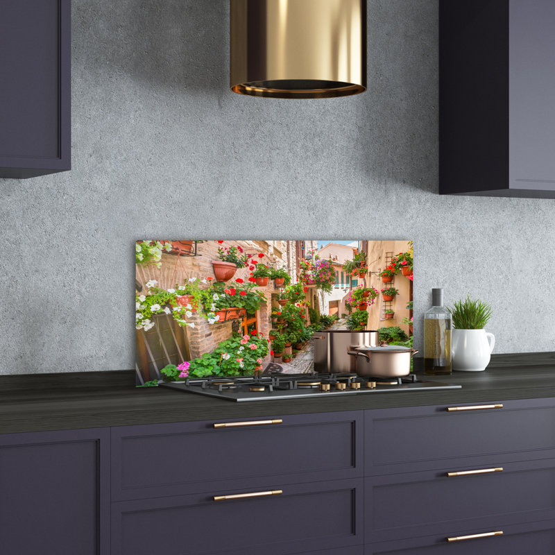 Lindzie 50cm W x 100cm L Glass Peel and Stick Panel